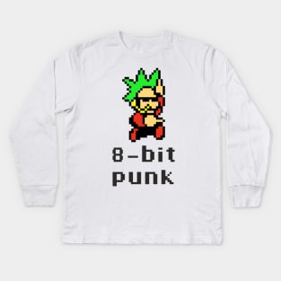 8 bit punk parody Kids Long Sleeve T-Shirt